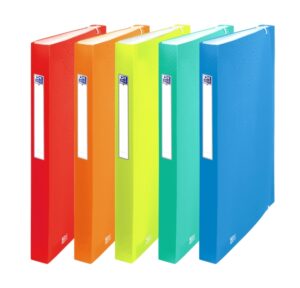 Oxford Urban A4+ Clasificador  de 8 Posiciones - Tapa de Plastico Translucido - Ideal para Organizar Documentos - Incluye Eiquetas para los Separadores - Colores Surtidos