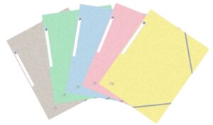 Oxford Top File+ Carpeta de Gomas 3 Solapas - Colores Pastel - Resistente y Duradera - Ideal para Organizar Documentos - Practica y Funcional
