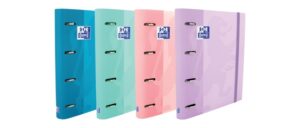 Oxford Touch A4+ Europeanbinder - Tapa Extradura Resistente - Lomo de 45mm - Anillas 4Dx35mm - Incluye Recambio 1 Linea - Colores Surtidos