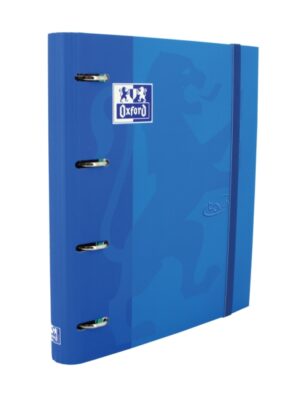 Oxford Touch A4+ Europeanbinder - Tapa Extradura Resistente - Lomo de 45mm - Anillas 4Dx35mm - Incluye Recambio 5x5 - Color Denim