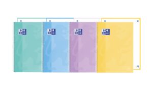Oxford School Touch Europeanbook 1 Cuaderno A5+ 80 Hojas Microperforadas Rayado Dots - Tapa Extradura - Colores Pastel Surtidos