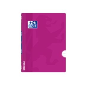 Oxford School Classic Openflex Libreta Grapada A5+ 48 Hojas 1 Linea con Margen - Tapa de Plastico Translucido - Ideal para Estudiantes - Color Lila