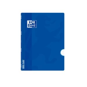 Oxford School Classic Openflex A5+ Libreta Grapada - Tapa de Plastico Resistente - 48 Hojas con Margen - Cuadricula 4x4 - Color Azul