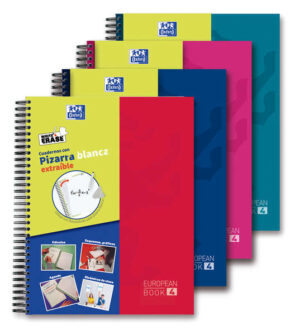 Oxford School Classic Write&Erase Europeanbook 4 - Tapa Extradura - Pizarra Blanca Extraible - 120 Hojas