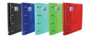 Oxford Europeanbinder Classic A4+ Carpeta de Anillas con Recambio 1 Linea - Tapa Extradura - Cierre con Goma Elastica - Colores Surtidos
