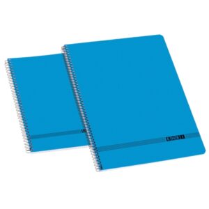 Enri Oficina Fº Tapa Blanda Cuaderno Espiral Liso - Tamaño Fº - Tapa Blanda - Cuaderno con Espiral - Ideal para la Oficina - Color Azul