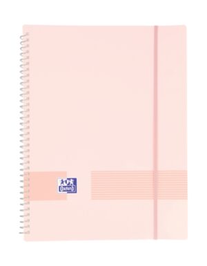 Oxford Live & Go A4 Carpeta de Fundas - Tapa de Plastico Opaco - Espiral de 40 Fundas - Color Rosa Chicle
