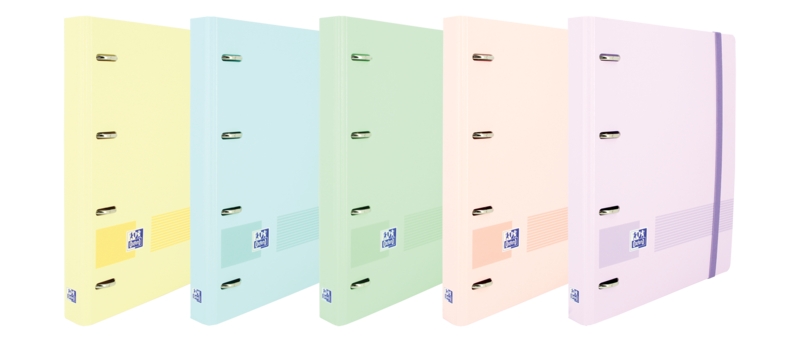 Oxford Live & Go A4+ Europeanbinder - Lomo de 45mm - Anillas de 4Dx35mm - Recambio 1 Linea - Colores Surtidos