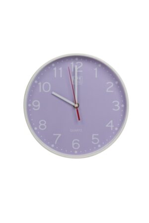 Oxford Reloj de Pared Silencioso para Escritorio Calm 25cm - Diseño Elegante y Minimalista - Funcionamiento Silencioso - Tamaño Compacto de 25cm - Color Lavanda