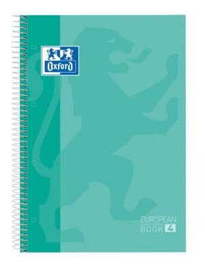 Oxford School Classic A5+ Europeanbook - Tapa Extradura Resistente - 50% mas Hojas Gratis - Cuadricula 5x5 - 120 Hojas - Color Ice Mint