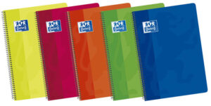 Oxford School Classic Fº Cuaderno Espiral Tapa Blanda 4x4 - 80 Hojas - Colores Vivos - Margen 4x4 - Ideal para Estudiantes