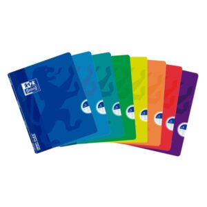 Oxford School Classic Openflex A4 Libreta Grapada - Tapa de Plastico Resistente - 1 Linea con 2 Margenes - 48 Hojas - Colores Surtidos