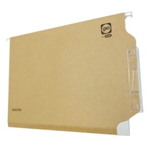 Gio By Elba Carpeta Colgante Armario Arcon A4 240gr - Lomo en V - Capacidad Max.100Hojas - Cartulina Bicolor - Visor Efecto Lupa - Etiquetas Blancas Incluidas