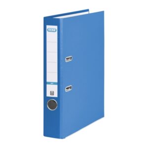 Elba Rado Top Archivador Tamaño Folio - Con Palanca y Rado - Ancho de 50mm - Forrado Exterior de Plastico - Interior de Papel - Color Azul