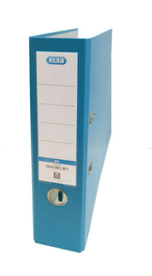 Elba Archivador Palanca Rado Top Folio - Lomo 80mm - Forrado Exterior Plastico - Interior Papel - Color Turquesa