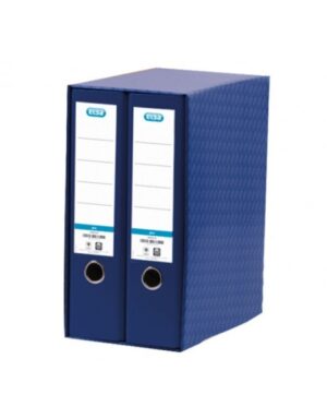 Elba Rado Top Modulo de 2 Archivadores Palanca A4 - Lomo 80mm - Forrado Exterior Plastico - Interior Papel - Color Azul