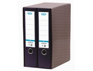 Elba Rado Top Modulo de 2 Archivadores Palanca A4 - Lomo 80mm - Forrado Exterior Plastico - Interior Papel - Color Negro