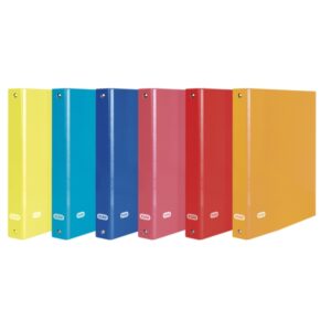 Elba Color Life Carpeta de Anillas 4Dx25mm Tamaño Folio - Lomo 40mm - Carton Forrado Exterior - Colores Surtidos