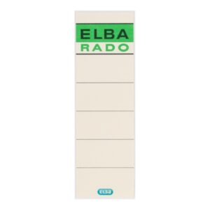 Elba Pack de 100 Unidades Etiquetas Adhesivas L80mm - Facil de Pegar - Medida de 80mm - Color Beige