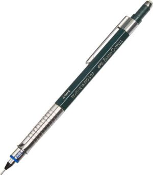 Faber-Castell TK-Fine Vario L Portaminas HB 0.7mm - Con Goma de Borrar - Clip de Metal - Color Verde