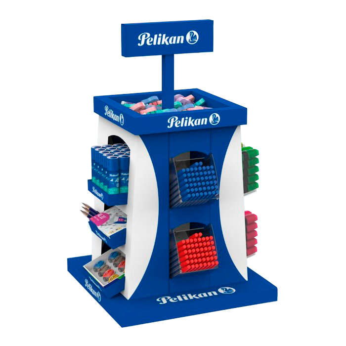 Pelikan Expositor Escolar con 364 Unidades - Incluye: Lapices de Grafito, Sacapuntas, Gomas de Borrar, Correctores, Pegamentos, Boligrafos y Resaltadores