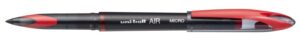 Uni-ball AIR MICRO UBA-188-M Rollerball - Punta de Bola 0.5mm - Escribe como Pluma Estilografica - Tinta Pigmentada Resistente al Agua y Luz - Color Rojo