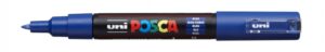 Posca PC-1M Marcador de Pintura - Punta de Poliester Conica 0.7mm - Tinta Base al Agua - Resistente a la Luz - Color Azul