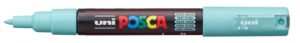 Posca PC-1M Marcador de Pintura - Punta Conica 0.7mm - Tinta Base al Agua - No Permanente - Resistente a la Luz - Inodoro - Ideal para Carteleria y Decoracion - Color Verde Marino
