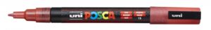 Posca PC-3ML Marcador de Pintura - Punta Conica de Poliester 0.9-1.3mm - Tinta Base al Agua - Resistente a la Luz - Color Rojo