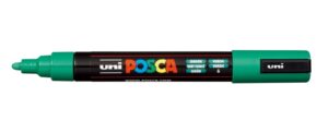 Posca PC-5M Marcador de Pintura - Punta de Bala 1.8-2.5mm - Tinta Base al Agua - Resistente a la Luz - No Permanente - Color Verde