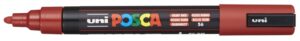 Posca PC-5M Marcador de Pintura - Punta de Bala 1.8-2.5mm - Tinta Base al Agua - Resistente a la Luz - No Permanente - Color Rojo Rubi