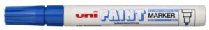 Uni-ball PX-20 Marcador de Pintura - Punta Acrilica de Bala 2.2-2.8mm - Permanente en Todas las Superficies - Resistente a Luz y Agua - Soporta Hasta 250ºC - Color Azul