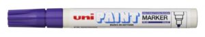 Uni-ball PX-20 Marcador de Pintura - Punta Acrilica de Bala 2.2-2.8mm - Permanente en Todas las Superficies - Resistente a Luz y Agua - Cuerpo de Aluminio - Color Violeta