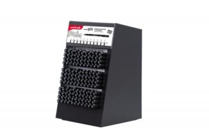 Uni-ball Uni Pin Expositor de 132 Rotuladores Calibrados - Punta Poliacetal - Tinta Pigmentada Resistente al Agua y Luz - Colores y Grosores Surtidos