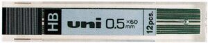 Uni-ball UL-1405 Pack de 12 Minas 0.5mm HB - Color Grafito