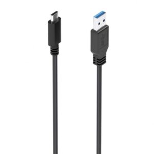 Aisens Cable USB 3.1 Gen2 10Gbps - Conector USB-C a USB-A - Carga hasta 3A - Transferencia 10Gbps - Compatible Thunderbolt 3 - Color Negro