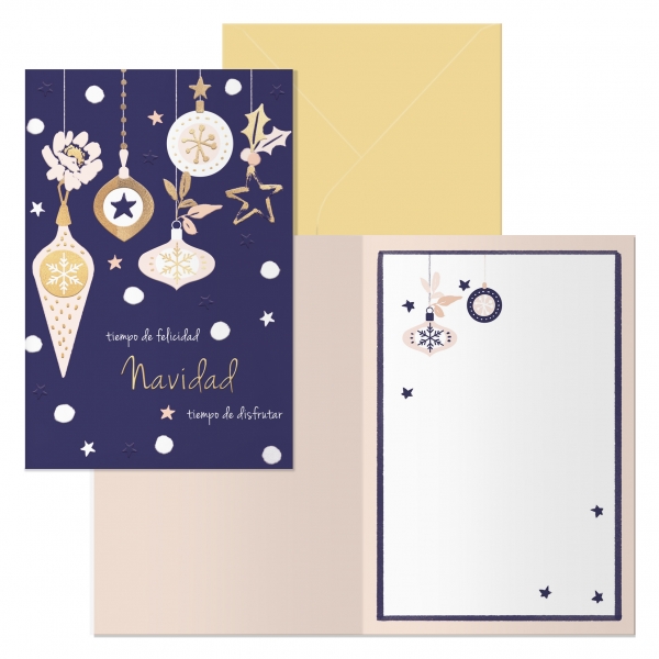 Dohe Jingle Pack de 6 Tarjetas de Felicitacion Navideña con Sobre - Tamaño Cerrada 11.5x17cm, Abierta 23x17cm - Papel Offset - Impresas a todo Color
