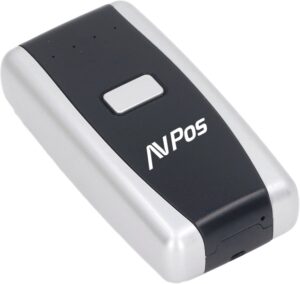 AVPos Lector de Codigos Portatil BT01 - Codigos 1D, 2D y QR -  Bluetooth - 1000mAh - Color Negro