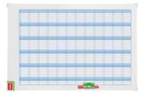 Nobo Performance Planificador Anual de Pizarra Magnetica 720x50x1030mm - Incluye Kit de Planificacion de Imanes