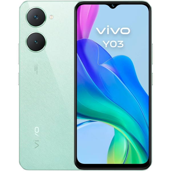 Vivo Y03 Smartphone Pantalla 6.56" - 4GB - 128GB - Camara 13Mp - Bateria 5000mAh - Admite Carga de 15W - Color Verde