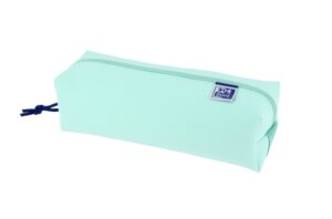 Oxford Live & Go Estuche Cuadrado Grande - Material Acolchado - Goma Elastica para unirlo al Cuaderno - Color Azul