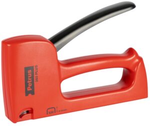 Petrus 260 Plus Clavadora/Grapadora - Para Grapas 530/4-10mm - Carga Posterior - Sistema de Bloqueo de Palanca - Color Rojo