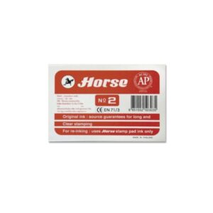 Horse Tampon Metalico Nº2 - Facil de Recargar - Resistente y Duradero - Color Rojo