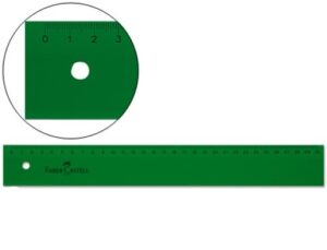 Faber-Castell Regla Tecnica Recta 30cm - Color Verde Transparente