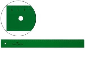 Faber-Castell Regla Tecnica Recta 40cm - Color Verde Transparente