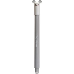 Eberhard Faber Animal Erase It! Boligrafo Borrable Tinta Gel Azul - Trazo 0.7mm - Tacto Soft - Diseño Raton