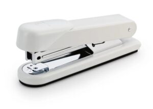 Novus Stabil Grapadora de Sobremesa - Capacidad de grapado 30 Hojas - Grapas 24/6, 26/6 - Grapado Abierto, Cerrado y Clavado - Color Blanco