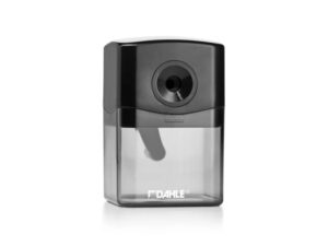 Dahle 144 Afilalapices de Manivela - Para Lapices de 6.5 a 8mm Ø - Fresa de Acero - Entrada y Salida Automaticas del Lapiz - Color Negro