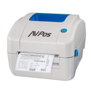 AVPos E49 Impresora Termica Etiquetas - Velocidad 102mm/s - Resolucion 300 DPI - USB y LAN - Color Gris