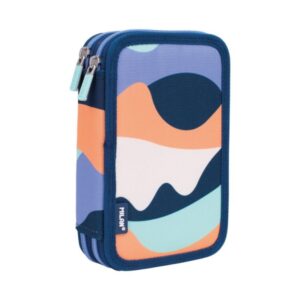 Milan The Fun Plumier de 2 Pisos con 2 Gomas de Borrar, Sacapuntas, Lapiz, Boligrafo Capsule, Regla, 12 Lapices de Colores y 18 Rotuladores